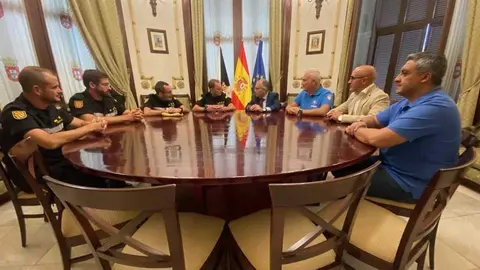 Reuni&oacute;n celebrada esta ma&ntilde;ana en el Palacio de la Asamblea (CEDIDA) SIMULACRO
