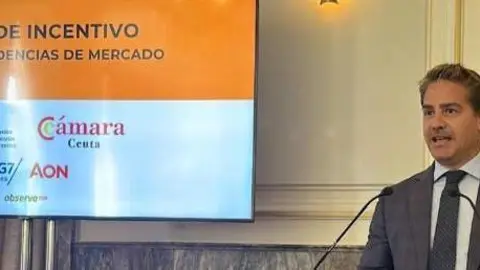  Karim Bulaix durante su intervenci&oacute;n en la presentaci&oacute;n del informe de IDEMICE este mi&eacute;rcoles en Madrid / C&aacute;mara de Comercio 