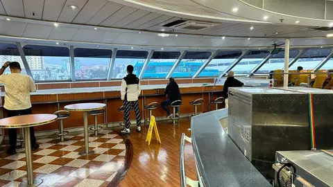El ferry "Ciudad de Ceuta" de la compa&ntilde;&iacute;a Trasmediterr&aacute;nea parado en el Puerto de Algeciras