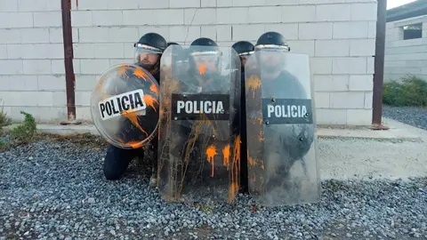 Curso de control de masas Polic&iacute;a
