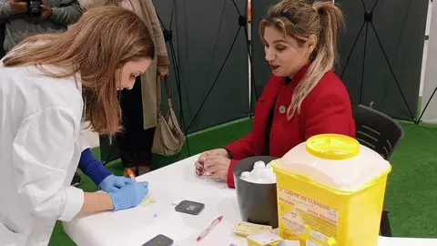 La consejera de Sanidad y Servicios Sociales, Nabila Benzina
