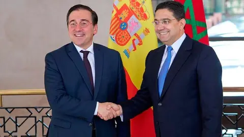 Albares y Burita, durante su encuentro en Rabat (ASUNTOS EXTERIORES)