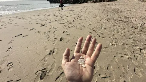 Aparici&oacute;n de pellets en Tarifa / Fotograf&iacute;a: Verdemar