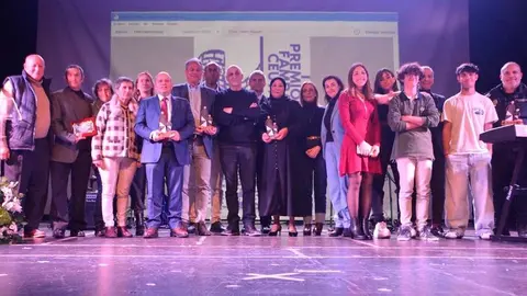Foto de familia de los premiados (C.A.) Premios Fampa 2024