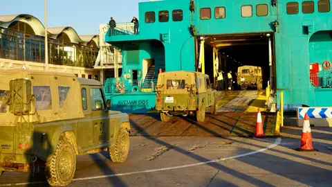 Grupo de Regulares 54 de Ceuta, rumbo al Campo de Maniobras y Tiro Los Alijares
