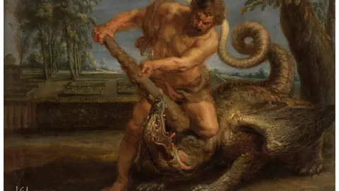 H&eacute;rcules matando al drag&oacute;n del jard&iacute;n de las Hesp&eacute;rides
