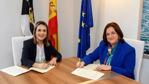 Orozco y Pasamar, durante el acto de firma del convenio (CEDIDA)