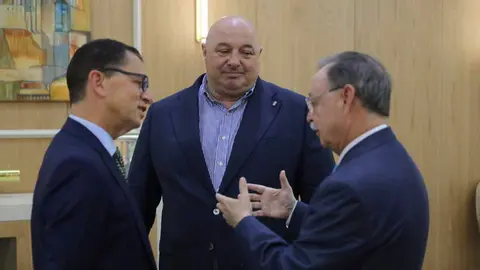 Manzano, Cecchi y Vivas, durante la reuni&oacute;n (CEDIDA)