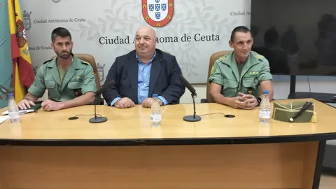 De izquierda a derecha, Ra&uacute;l del Rey, Nicola Cecchi y Miguel &Aacute;ngel Parejo, durante la rueda de prensa (C.A.)