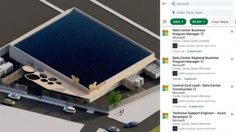  data center trabajo microsoft 