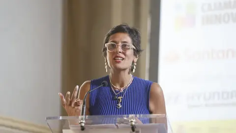 Chandiramani, durante su intervenci&oacute;n en el Alhambra Venture (CEDIDA)