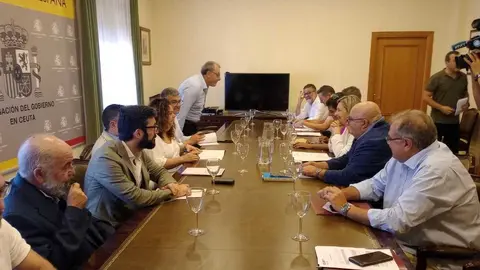 Un momento del encuentro celebrado este viernes en la Delegaci&oacute;n del Gobierno (CEDIDA)