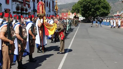 Acto de despedida del general Rocha, en el acuartelamiento Gonz&aacute;les Tablas