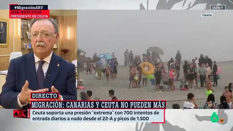 El presidente de Ceuta, Juan Vivas, durante la entrevista en 'Al Rojo Vivo', de La Sexta
