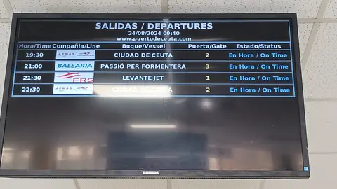 Panel informativo estaci&oacute;n Mar&iacute;tima Puerto