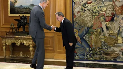 Audiencia de Su Majestad el Rey con el presidente de la Ciudad Aut&oacute;noma de Ceuta, Juan  Vivas (&copy; Casa de S.M. el Rey)