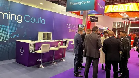 Pabell&oacute;n de Ceuta en el Ice Totally Gaming, feria del juego online celebrada en Londres el pasado febrero (CEDIDA)
