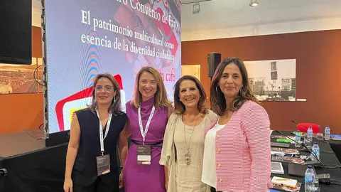 En la fotograf&iacute;a: la consejera de Educaci&oacute;n, Cultura y Juventud, Pilar Orozco; la directora general de Cultura de Melilla, Carmen Parra; Teresa Troya, directoral general de Patrimonio de Ceuta y la consejera de Cultura de Melilla, Fadela Mohatar.