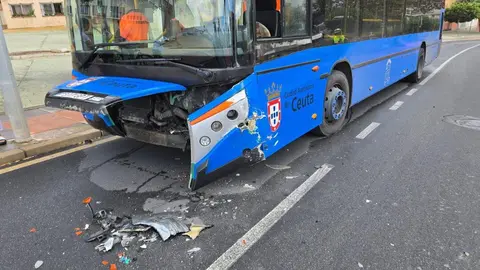 Autob&uacute;s siniestrado en Loma Colmenar (Cedida)