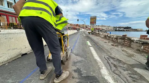 Obras mejora carretera nueva