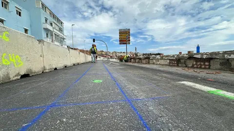 Obras mejora carretera nueva