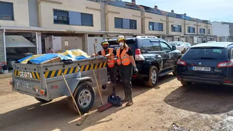 Los Voluntarios de Protecci&oacute;n Civil de Ceuta, sobre el terreno en Alfafar