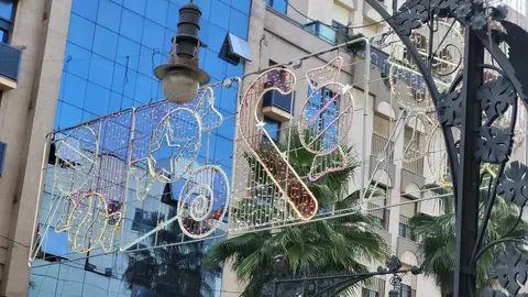 Pruebas del encendido del alumbrado especial de Navidad (S.I.)