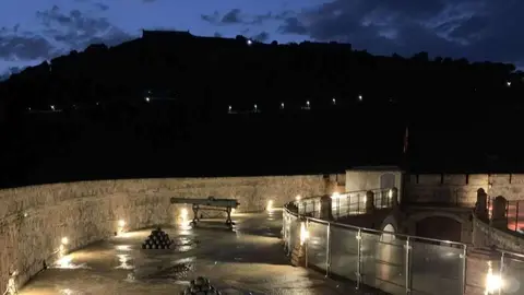 Azotea del Museo del Desnarigado de noche