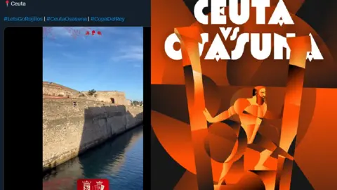 Ceuta, en las redes sociales de Osasuna