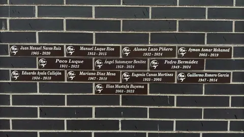Placa homenaje f&uacute;tbol