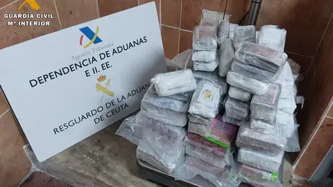 Hachis incautado tras la inspecci&oacute;n / Guardia Civil