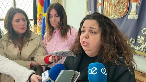 Cristina P&eacute;rez durante la comparecencia./ J.A. Gonz&aacute;lez