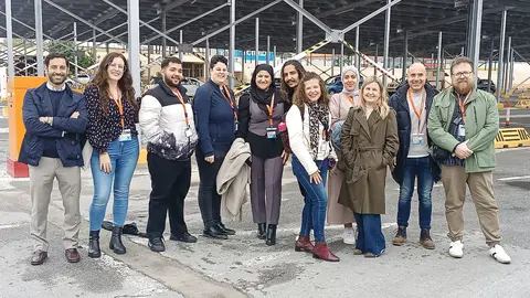 Alumnado del Curso de Hidr&oacute;geno Verde en planta fotovoltaica en la Planta Fotovoltaica del puerto de Ceuta / Autoridad Portuaria