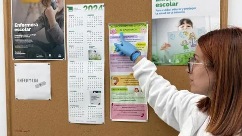  La enfermera escolar Irene Mart&iacute;n. 