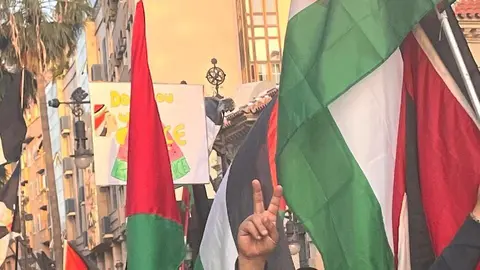  Manifestación por Palestina desde el Príncipe Alfonso el pasado abril./archivo 