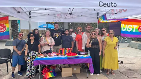 UGT en la Plaza de los Reyes por el D&iacute;a del Orgullo LGTBIQ+./ J.A. Gonz&aacute;lez
