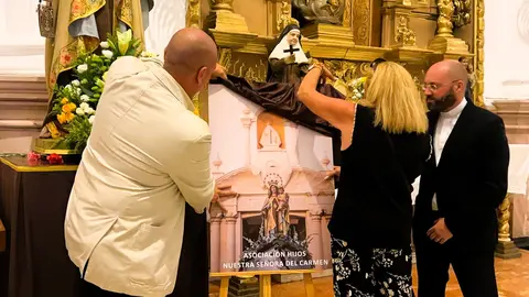 Presentaci&oacute;n del Cartel de la Virgen del Carmen 2025 en el Santuario de Sta. M&ordf; de &Aacute;frica / E. Arteaga