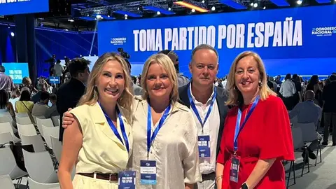 (De izq. a dcha.) Cristina D&iacute;az, Mar&iacute;a del Mar Blanco, Javier Celaya y Adela Nieto en el 21 Congreso Nacional del Partido Popular / PP