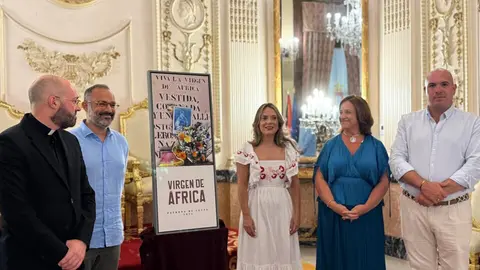 Presentaci&oacute;n del Cartel de la Virgen de &Aacute;frica 2025, de Daniel Franca / J.A. Gonz&aacute;lez