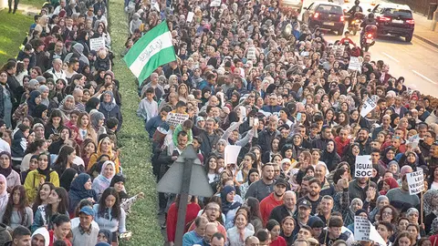 Manifestaci&oacute;n poer la Convivencia y contra el Racismo en febrero de 2020./archivo 