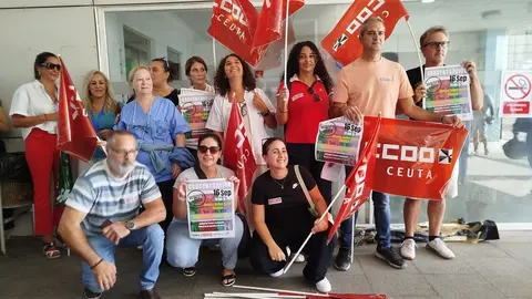 Concentraci&oacute;n de sindicatos en el Centro de Salud de Otero