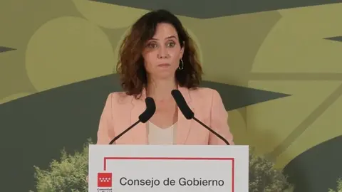 Isabel D&iacute;az Ayuso, durante la comparecencia tras el Consejo de Gobierno