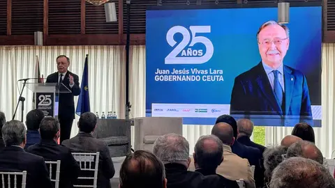 Juan Vivas, durante su intervenci&oacute;n en el acto que repasa sus 25 a&ntilde;os de gobierno
