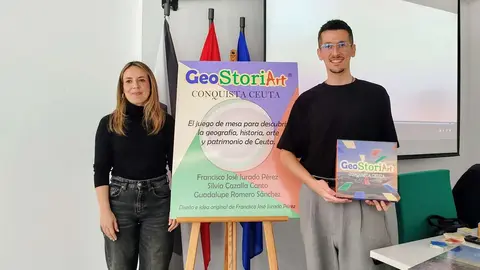 Pilar Orozco y Fran Jurado, en la presentaci&oacute;n de GeoStoriArt