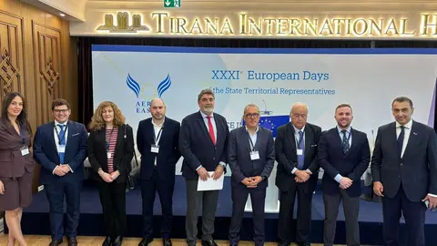P&eacute;rez Triano, presente en las jornadas de AERTE en Tirana sobre resiliencia y seguridad