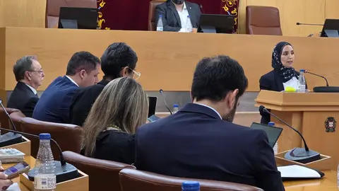 Fatima Hamed, durante el debate del estado de la ciudad / L. O.