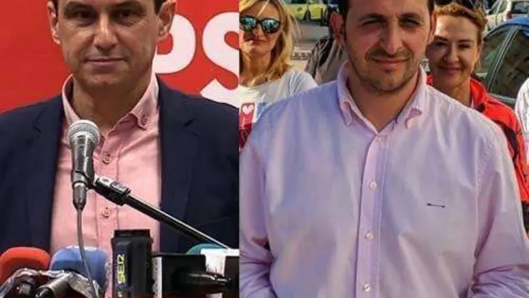 Manuel Hern&aacute;ndez (PSOE), a la izquierda. A la derecha, Sergio Redondo (Vox) (C.A.)