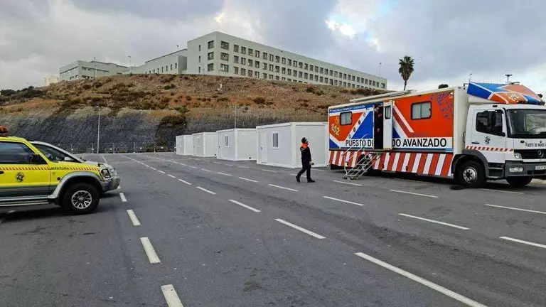 Punto covid, en la zona de embolsamiento de Loma Colmenar (CEDIDA)
