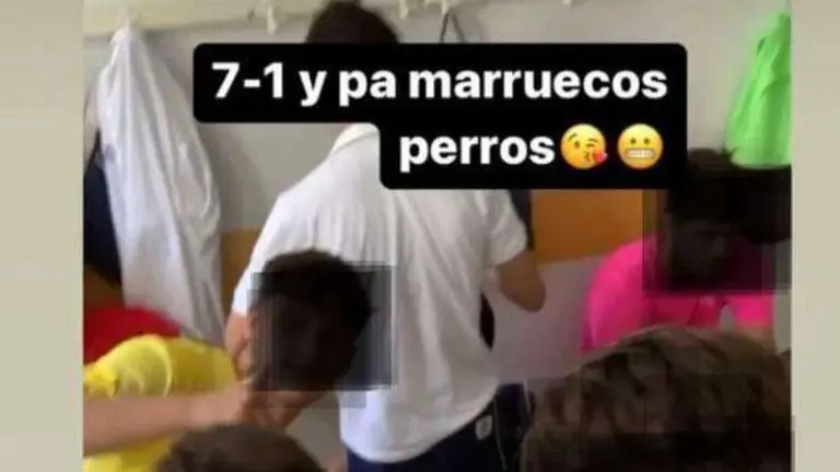 Mensaje en redes sociales de un jugador del Coria CF juvenil