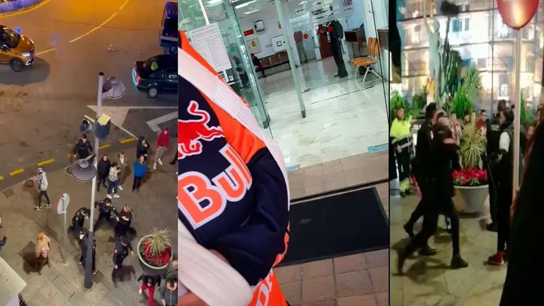 Una de las menores que fue golpeada por los agentes de la UIR se personaba en los juzgados con el brazo en cabestrillo